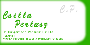 csilla perlusz business card